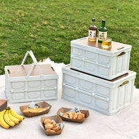 Foldable Outdoor Storage Box with Handles for Camping, Picnics, and Home Organization