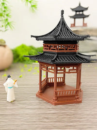 Chinese Ancient Pavilion Miniature Landscape Ornament for Garden and Patio