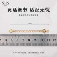 14K Gold Plated Extension Chain with Spring Clasp Set for DIY Jewelry Making
