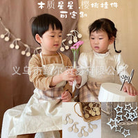 Ins Style Wooden Cherry Star Garland for Kids' Room Decor & Photo Props