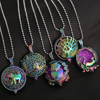 Tree of Life Alloy Diffuser Locket Necklace for Essential Oils and Perfume