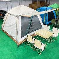Automatic Pop-Up Camping Tent for 3-4 People, Waterproof with Silver Coating