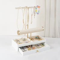 Ins Style 3-Tier Jewelry Display Stand for Necklaces, Earrings, and Rings - Vanity Organizer