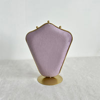 Velvet Jewelry Display Bust with Metal Frame for Necklaces and Earrings, Double-Sided Photography Prop