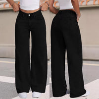Women's High-Waisted Loose Straight Leg Jeans