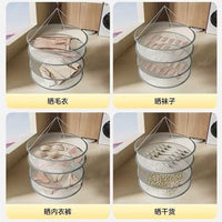 Stainless Steel Drying Basket with Windproof Enclosure for Laundry, Socks, and Delicates