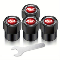 Customizable Tire Valve Stem Caps for Cars, Trucks, and Motorcycles - 4-Pack