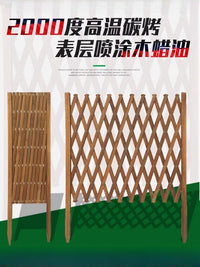 Expandable Wooden Garden Fence Trellis for Outdoor Yard and Pet Enclosure