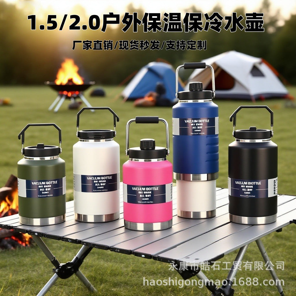 Large Capacity 304 Stainless Steel Vacuum Insulated Water Bottle with Magnetic Lid