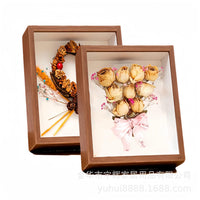 3D Hollow 5 cm Dried Flower Photo Frame, Wholesale 8in 10in 16in A4 A3 Handmade Rose Framed Light Box Art Frame