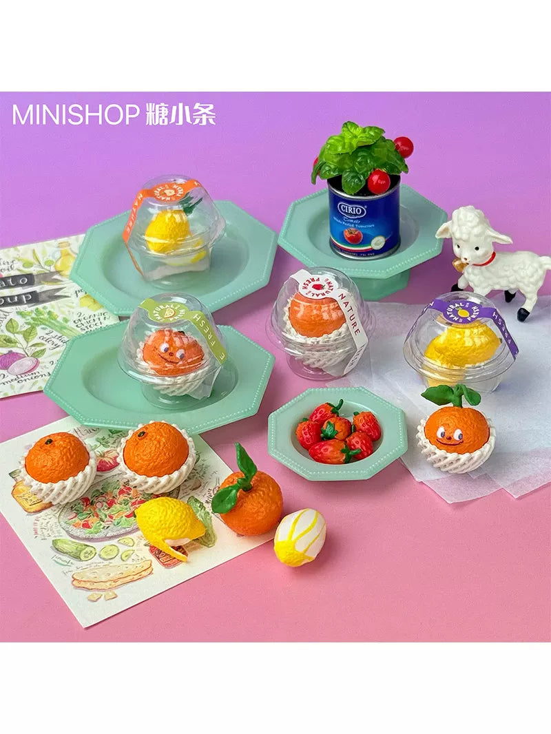 Miniature Fruit Box & Potted Plant Dollhouse Accessories for Blythe Dolls