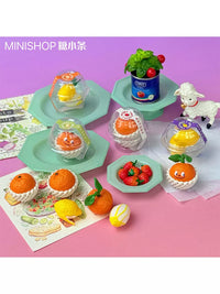 Miniature Fruit Box & Potted Plant Dollhouse Accessories for Blythe Dolls