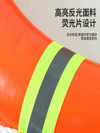 Professional Solid Foam Lifebuoy with Reflective Rope for Adults, Emergency Flood Control, and Swimming