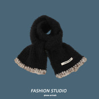 Korean Style Knitted Scarf for Winter - Fashionable, Breathable, Warm Neck Warmer