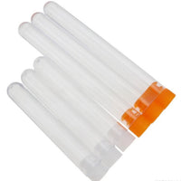 Clear Plastic Needle Storage Tube with Orange Cap, 13x110mm