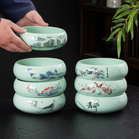Large Ceramic Tea Wash Bowl for Kung Fu Tea Ceremony Accessories