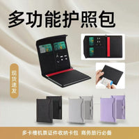 PU Leather Passport Holder Travel Wallet with Card Slots