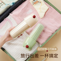 3-in-1 Portable Travel Toothbrush Holder and Mouthwash Cup Set