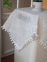 French Pastoral Embroidered Cotton Dust Cover for Appliances and Furniture