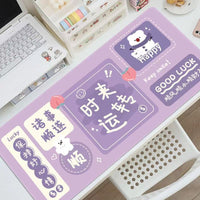 Cartoon Bear Large Desk Mat for Office and Gaming, Cute Keyboard and Mouse Pad, Desktop Protector for Girls