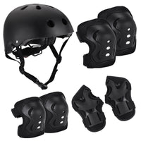 Adjustable Protective Gear Set for Outdoor Sports Cycling Skating Climbing - Helmet, Knee, and Elbow Pads for Kids and Adults