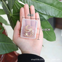 Portable Multi-functional Jewelry Storage Box with Anti-oxidation Compartments for Earrings and Cards