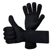 Heat Resistant BBQ Gloves, 350°C Double Layer Cotton Polyester Oven Mitts for Grilling, Baking, Cooking