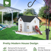 Solar/Battery Powered Bird Feeder with Swing, Outdoor Hanging Decoration for Garden and Yard