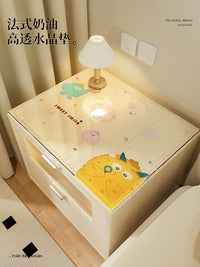 Clear PVC Waterproof Tabletop Protector Mat for Nightstands and TV Cabinets