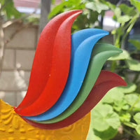 Iron Art Chicken Garden Stake Outdoor Yard Lawn Balcony Villa Decoration Ornament