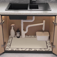 Diatomaceous Earth Absorbent Mat for Kitchen Sink Cabinet Drawer, Non-slip Moisture-proof Liner