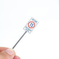 1:64 Scale Miniature Traffic Sign Model for Dioramas and Architectural Scenes