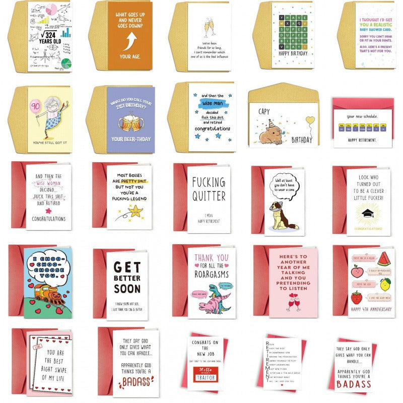 Customizable Greeting Cards with Envelopes for Various Occasions