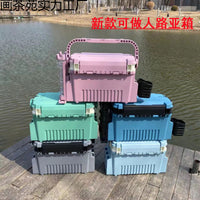 Multifunctional Outdoor Fishing Box with Rod Holders and Cup Holder for Lure and Bait Storage
