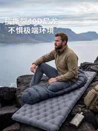 TOURCORP Lightweight Inflatable Camping Sleeping Pad with Air Bag Pump, Portable Single Person Tent Mat for Hiking