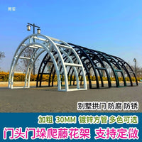 European Iron Art Archway Pergola for Climbing Plants, Garden Villa Entrance Rose Support