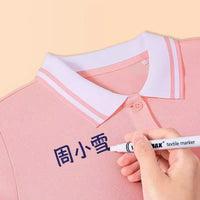 Waterproof Fabric Marker Pen for Clothes, School Uniforms, Oil-Resistant, Non-Fading Black Signature Pen for Kids' Names