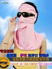 Full-Face UV Protection Mask with Ear Flaps and Neck Guard for Outdoor Activities