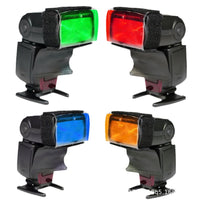Camera Flash Gel Filter Kit with Storage Pouch, 8-20 Colors, 30cm Round Gels for Photography Lighting