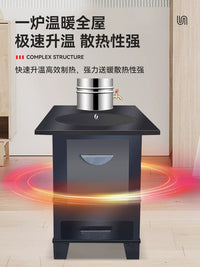 Portable Wood Burning Stove with Oven and Water Heater for Indoor/Outdoor Use