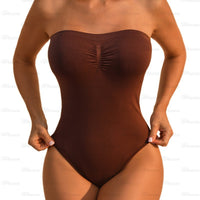 Plus Size Seamless Strapless Shapewear Bodysuit Tummy Control Waist Trainer
