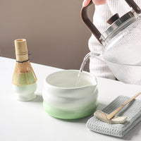 Japanese Matcha Tea Ceremony Set with Bowl, Whisk, and Accessories - 10 Piece Kit