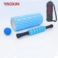 Muscle Relaxation Foam Roller Set with Massage Stick and Myofascial Release Balls for Pilates and Yoga