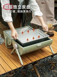 Portable Folding Charcoal Grill for Home Outdoor Camping BBQ