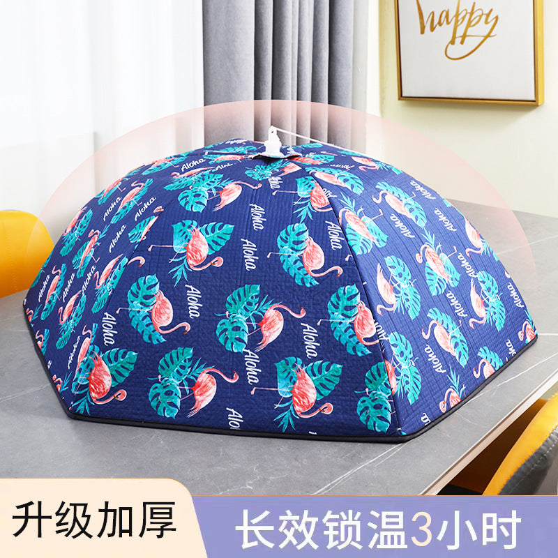 Foldable Insulated Food Cover Tent for Dining Table, Large Round Dish Protector