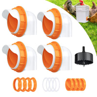 Automatic Rainproof Poultry Feeder Gravity Chicken Duck Feeder Bucket for Farm Animals