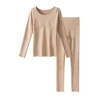 Women's Cashmere Protein Thermal Underwear Set - Seamless, Body-Shaping & Self-Heating