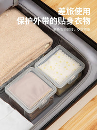 Portable Clear Plastic Storage Box with Lid for Underwear, Socks, and Travel Essentials