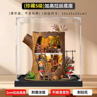 Acrylic Display Case for ROKR Rolife Fairy Tale Tree House Miniature Scene Dustproof Storage Box
