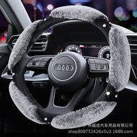 Cute Korean Style Car Interior Decor Set for Women - Handbrake Cover, Gear Shift Cover, Seatbelt Pads